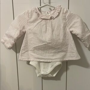 Baby Girl’s Shirt - Mayoral Onesie. Like new. Christmas shirt. 4-6 Months.